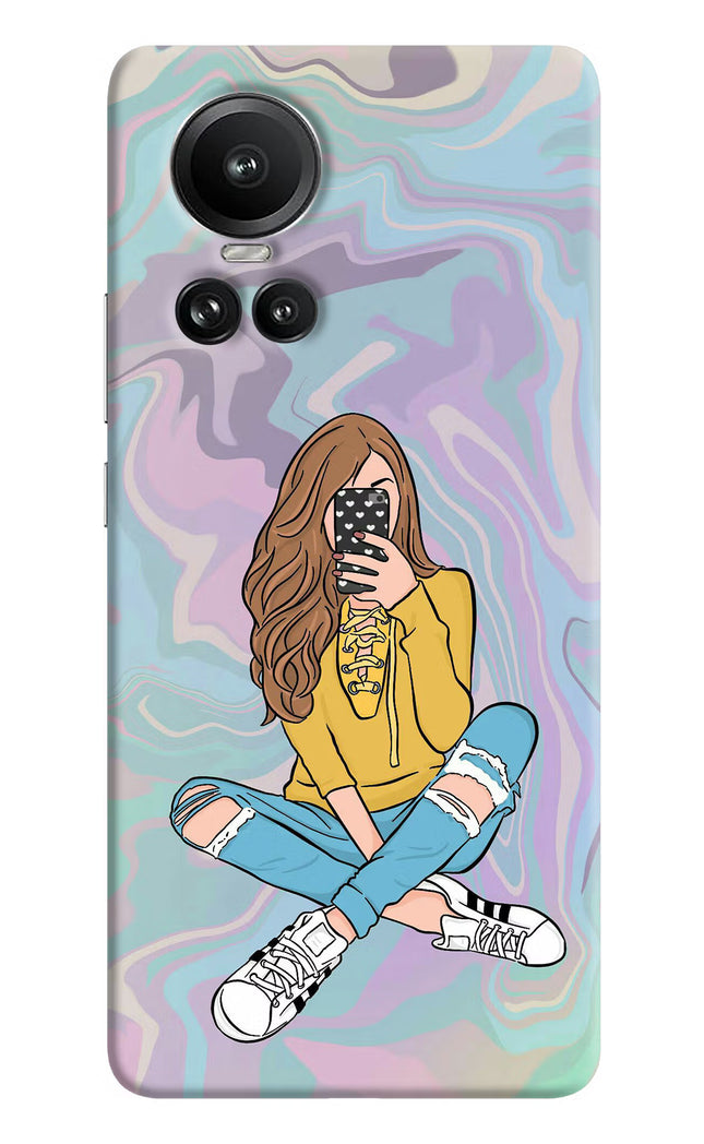 Selfie Girl Oppo Reno10 5G/10 Pro 5G Hard Case Back Cover by Casekaro