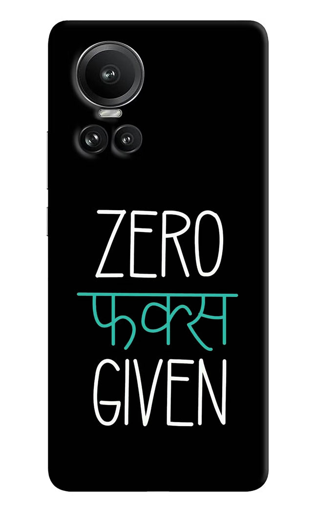 Zero Fucks Given Oppo Reno10 5G/10 Pro 5G Hard Case Back Cover by Casekaro