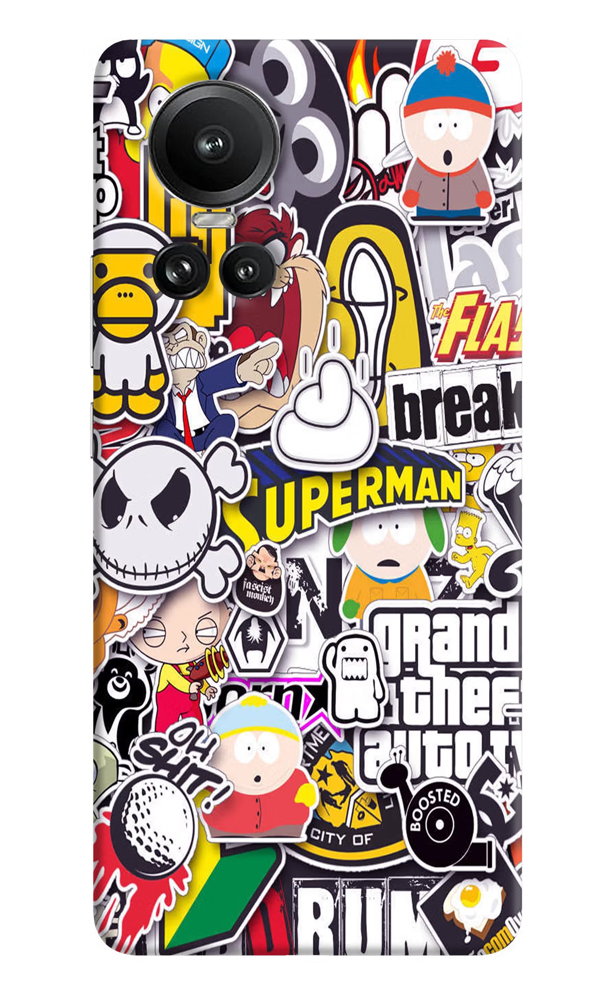 Sticker Bomb Oppo Reno10 5G/10 Pro 5G Hard Case Back Cover by Casekaro