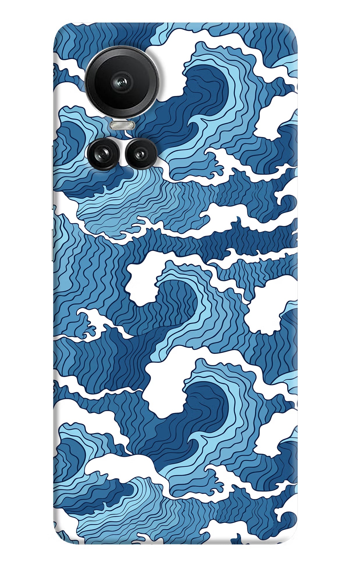 Blue Waves Oppo Reno10 5G/10 Pro 5G Hard Case Back Cover by Casekaro