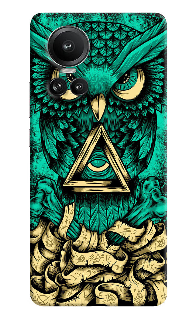 Green Owl Oppo Reno10 5G/10 Pro 5G Hard Case Back Cover by Casekaro