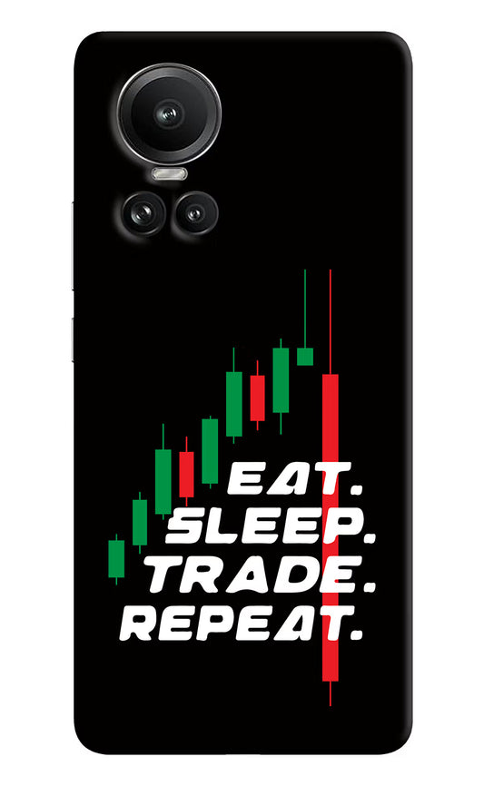 Eat Sleep Trade Repeat Oppo Reno10 5G/10 Pro 5G Hard Case Back Cover by Casekaro