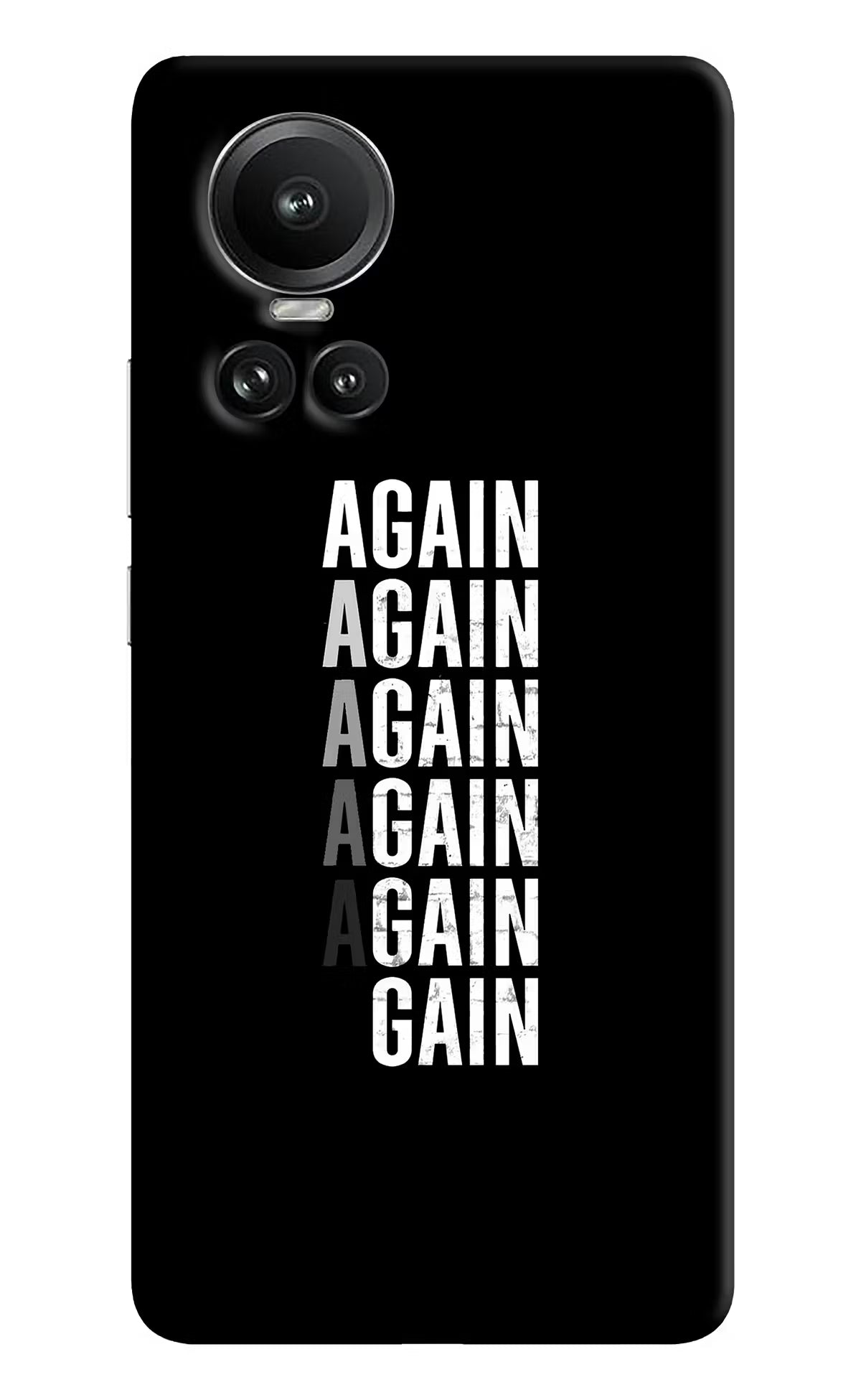 Again Again Gain Oppo Reno10 5G/10 Pro 5G Hard Case Back Cover by Casekaro