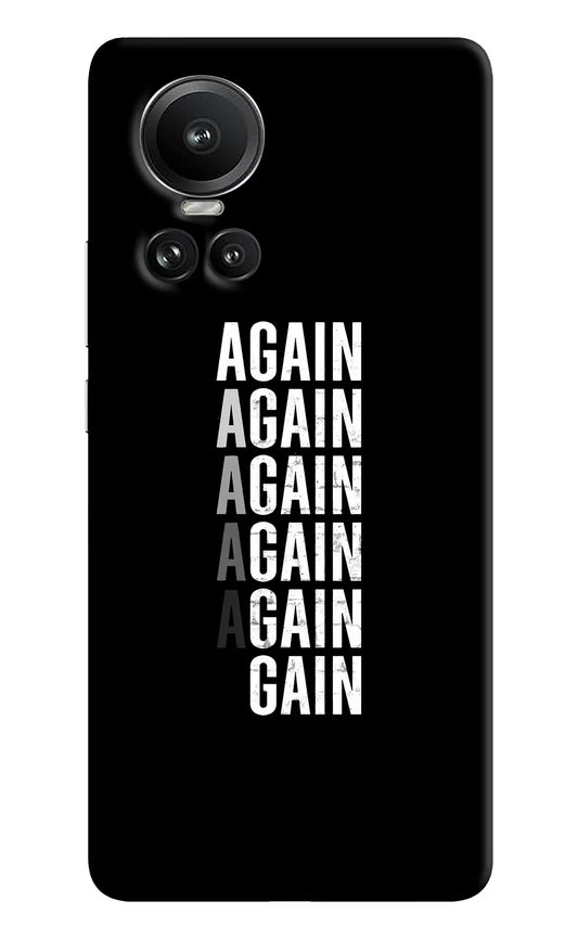 Again Again Gain Oppo Reno10 5G/10 Pro 5G Hard Case Back Cover by Casekaro