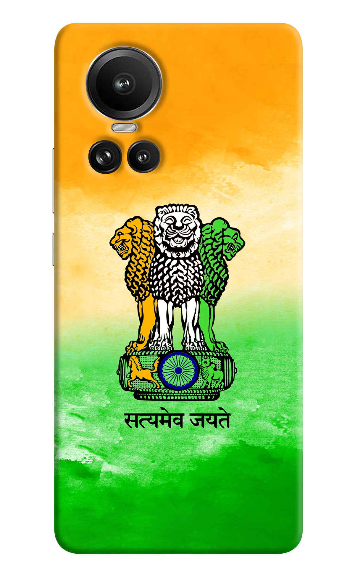 Satyamev Jayate Flag Oppo Reno10 5G/10 Pro 5G Hard Case Back Cover by Casekaro