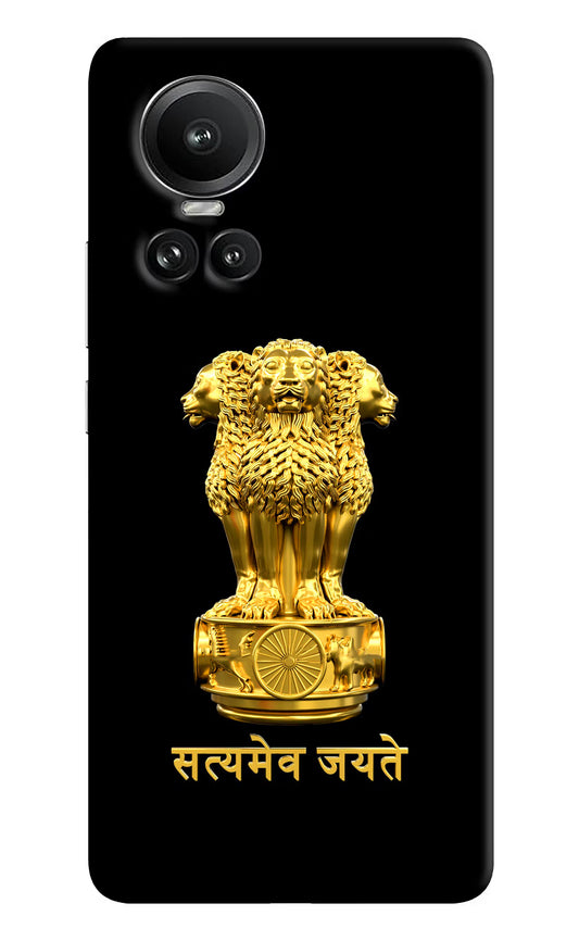 Satyamev Jayate Golden Oppo Reno10 5G/10 Pro 5G Hard Case Back Cover by Casekaro
