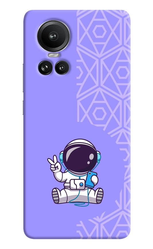 Cute Astronaut Chilling Oppo Reno10 5G/10 Pro 5G Hard Case Back Cover by Casekaro