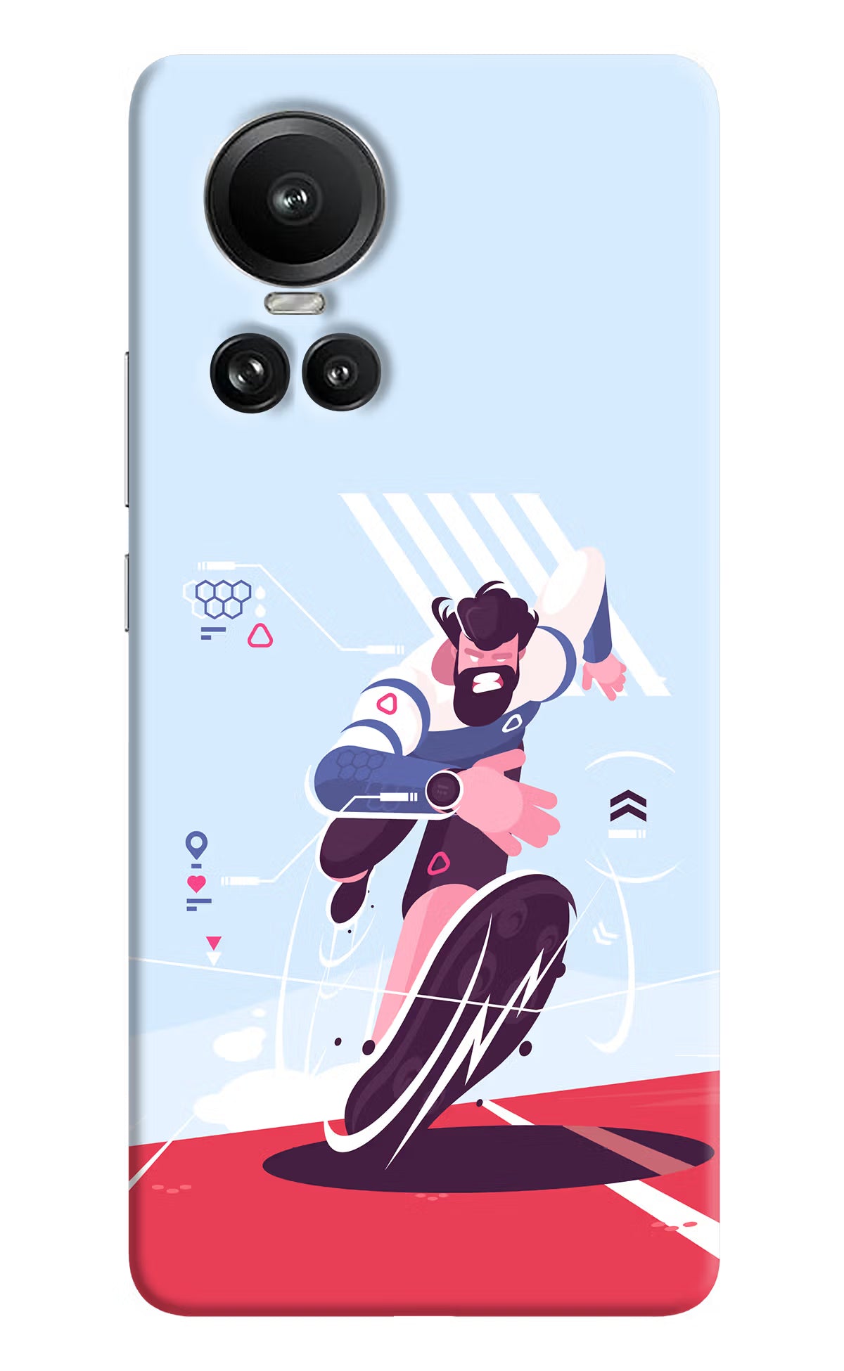 Run Pro Oppo Reno10 5G/10 Pro 5G Hard Case Back Cover by Casekaro