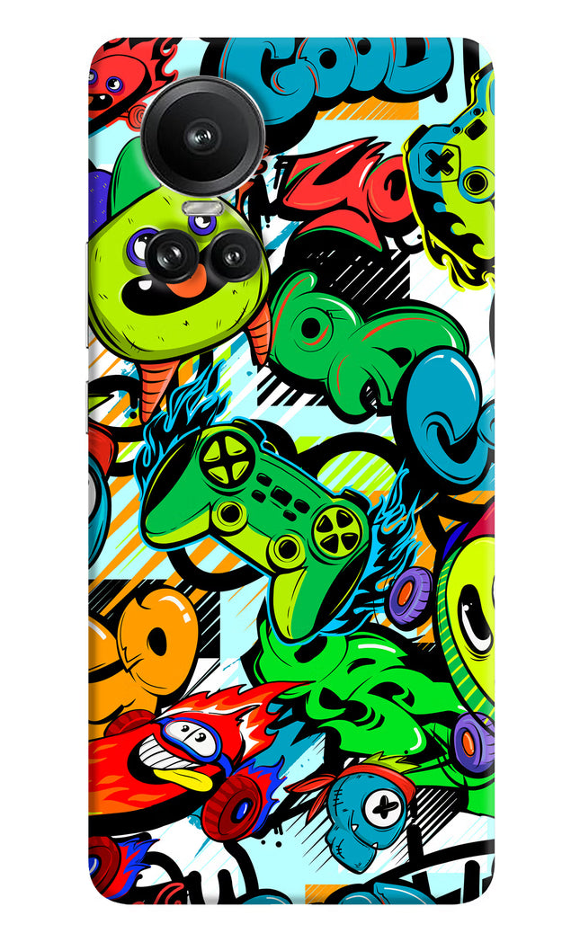Game Doodle Oppo Reno10 5G/10 Pro 5G Hard Case Back Cover by Casekaro