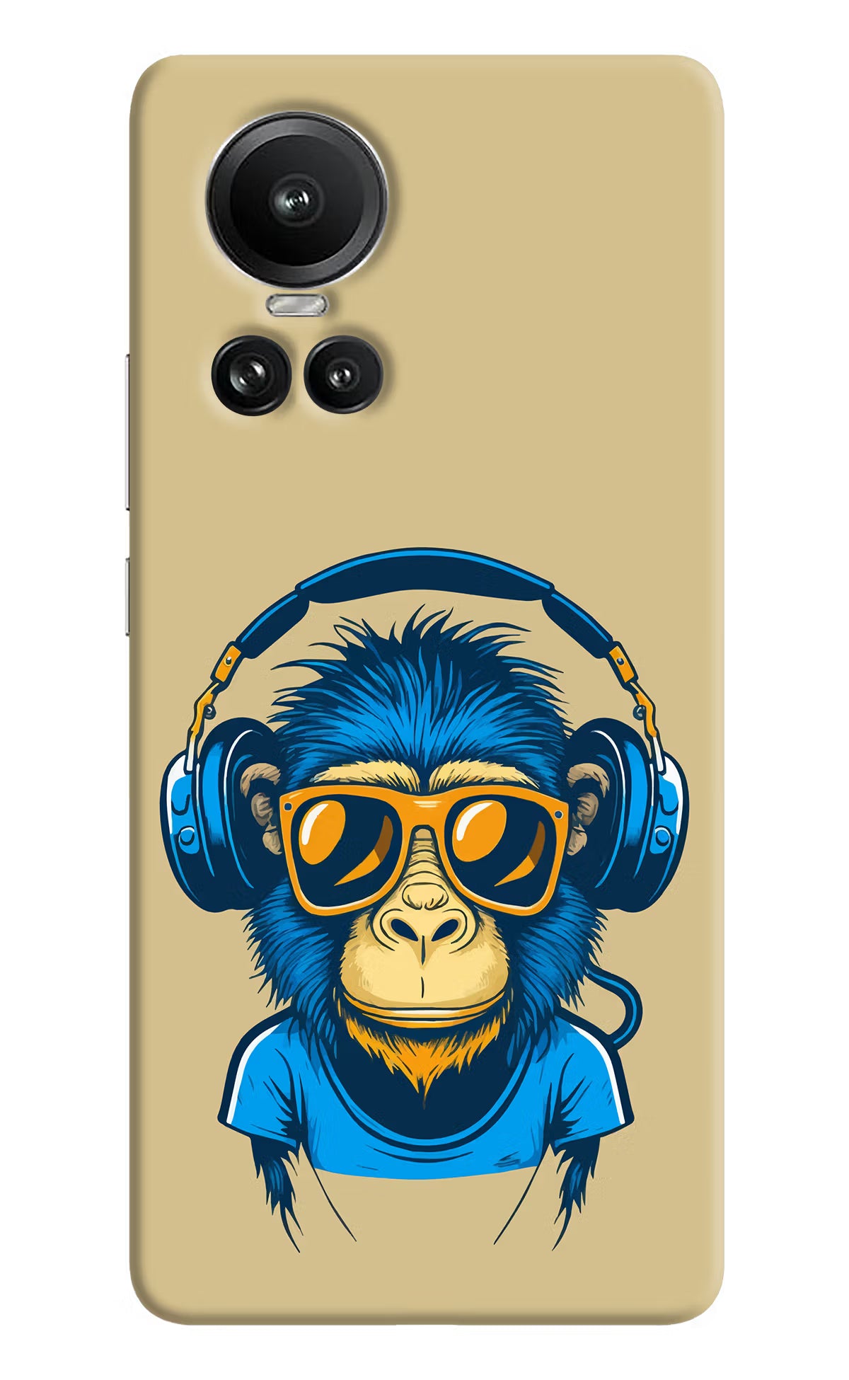 Monkey Headphone Oppo Reno10 5G/10 Pro 5G Hard Case Back Cover by Casekaro