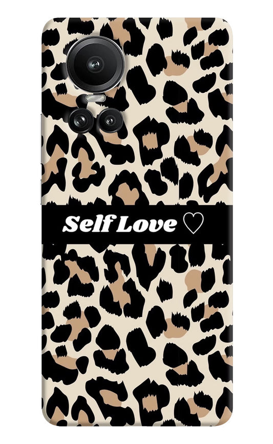 Leopard Print Self Love Oppo Reno10 5G/10 Pro 5G Hard Case Back Cover by Casekaro
