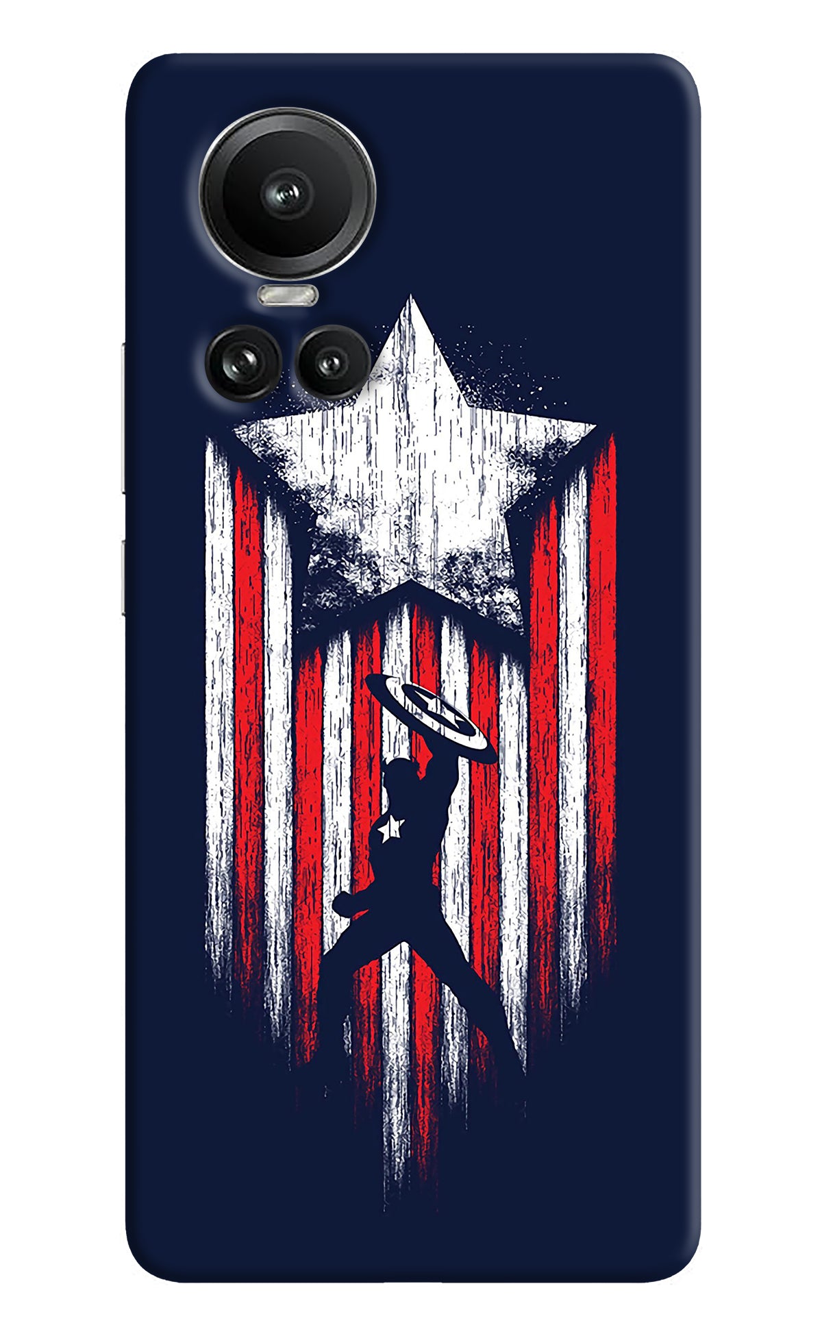 Captain America Marvel Art Oppo Reno10 5G/10 Pro 5G Back Cover