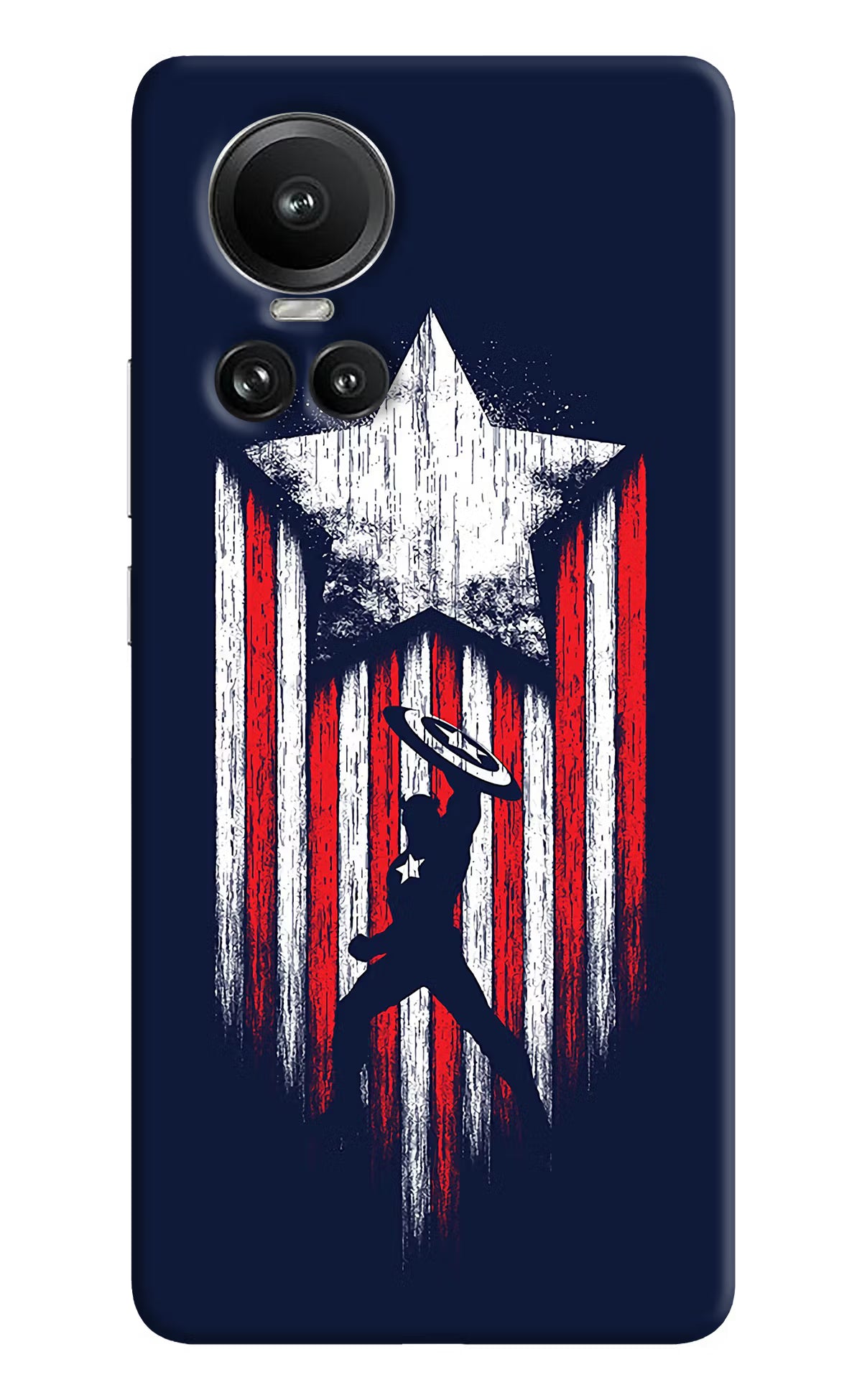 Captain America Marvel Art Oppo Reno10 5G/10 Pro 5G Hard Case Back Cover by Casekaro