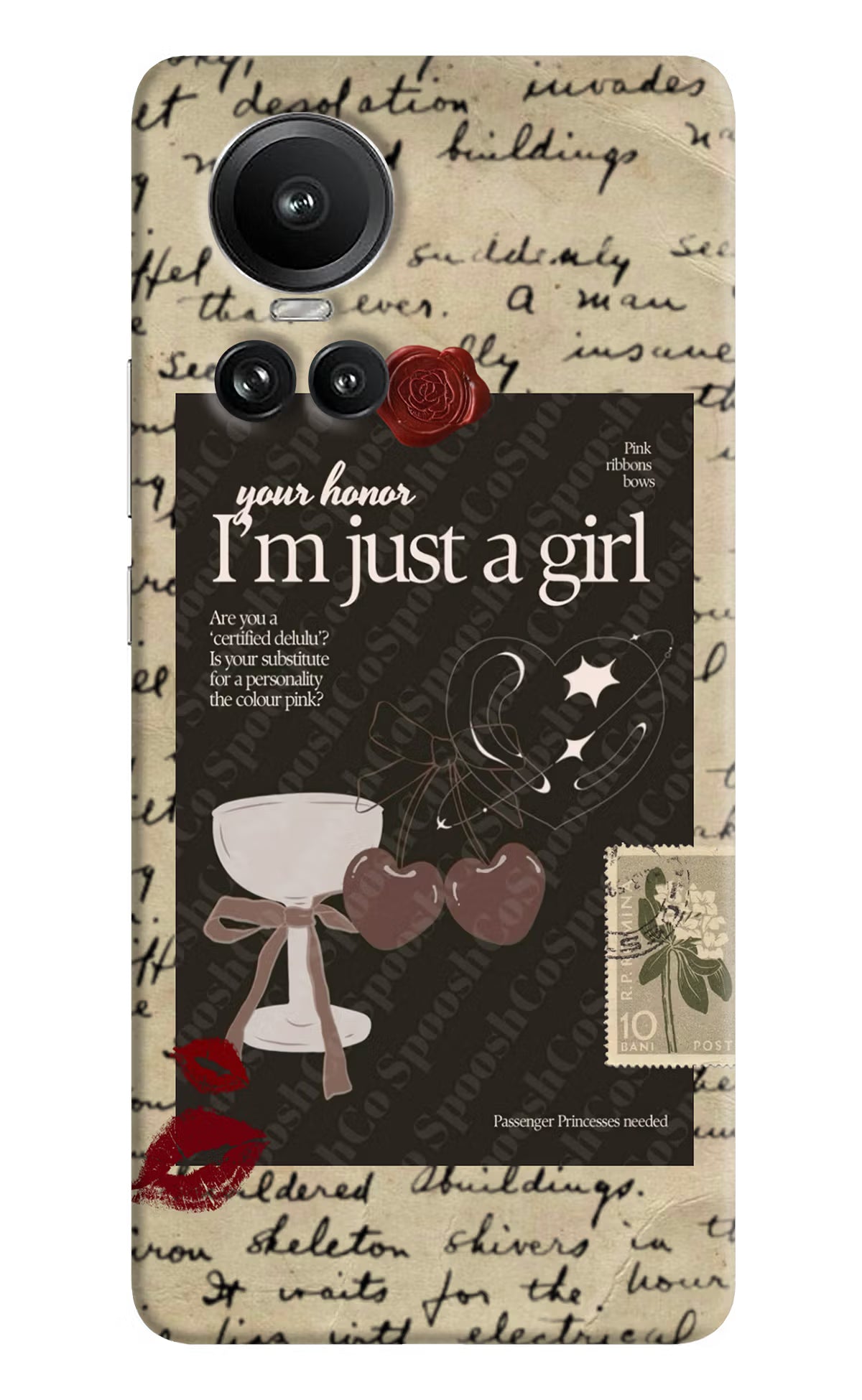 I am just a girl Oppo Reno10 5G/10 Pro 5G Hard Case Back Cover by Casekaro
