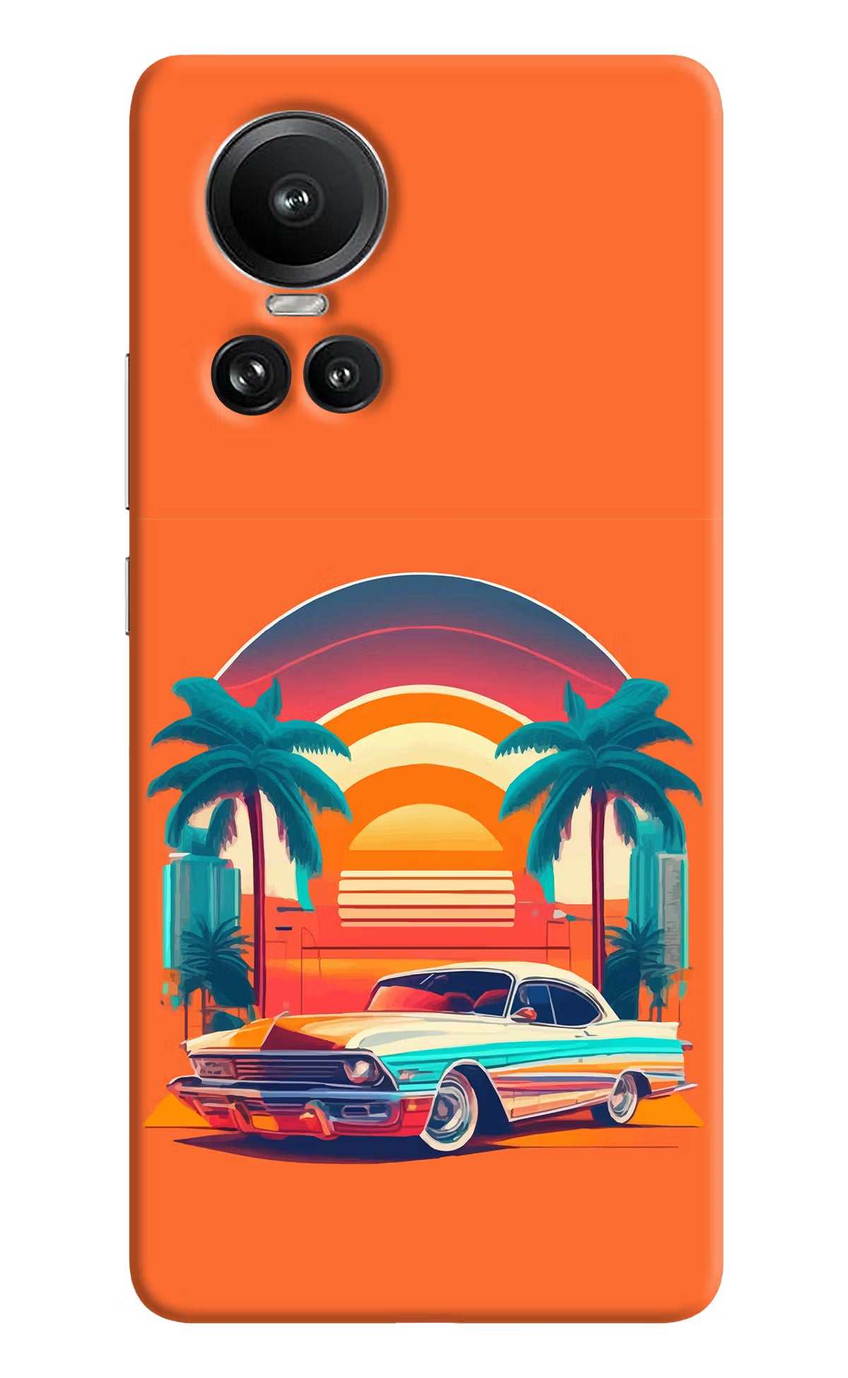 Palm Drive 80s Oppo Reno10 5G/10 Pro 5G Hard Case Back Cover by Casekaro