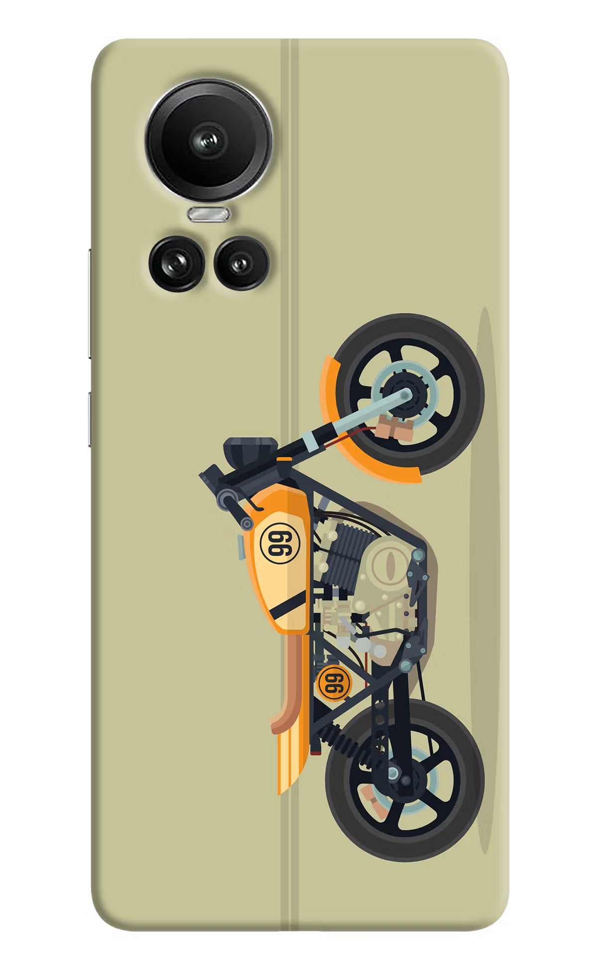 Vertical Speedster Oppo Reno10 5G/10 Pro 5G Hard Case Back Cover by Casekaro