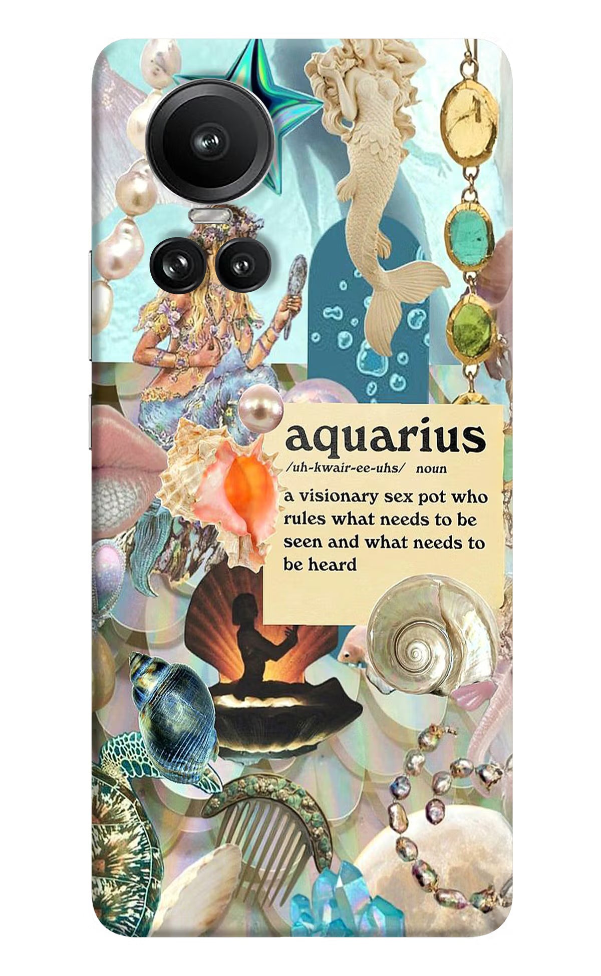 Aquarius Zodiac Oppo Reno10 5G/10 Pro 5G Hard Case Back Cover by Casekaro