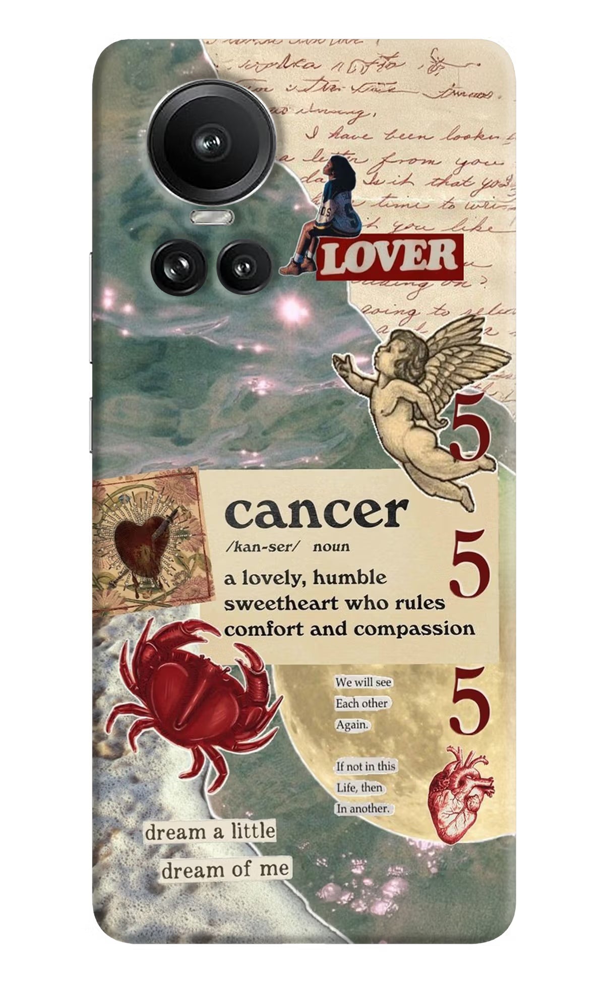 Cancer Zodiac Oppo Reno10 5G/10 Pro 5G Hard Case Back Cover by Casekaro