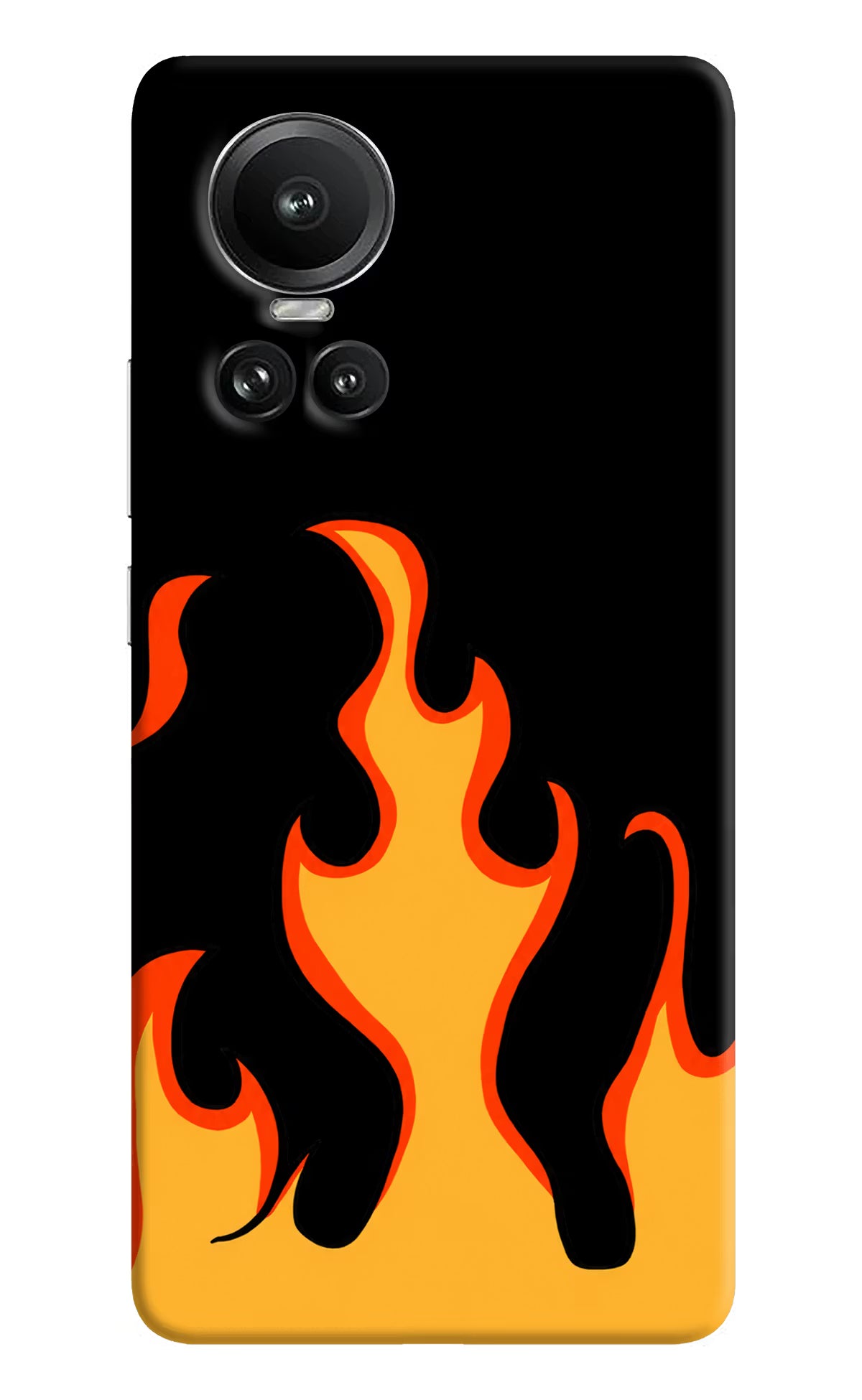 Fired Up – Black Oppo Reno10 5G/10 Pro 5G Hard Case Back Cover by Casekaro