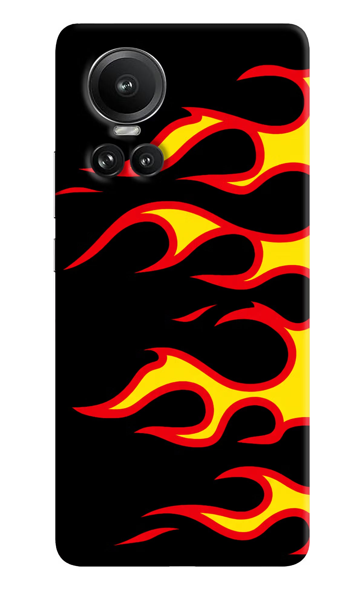 Side Sweep Flames Oppo Reno10 5G/10 Pro 5G Hard Case Back Cover by Casekaro