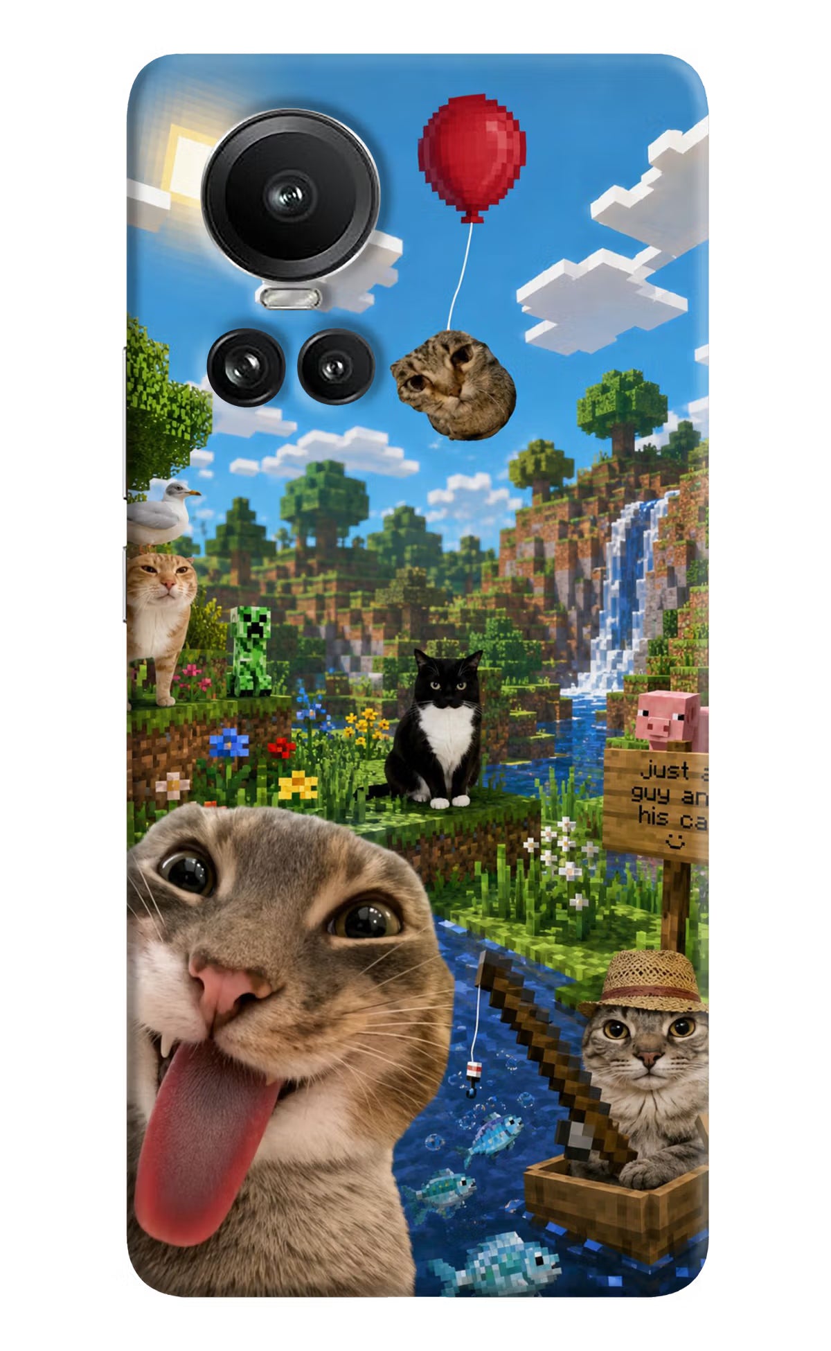 Minecraft Cat Chaos Oppo Reno10 5G/10 Pro 5G Back Cover