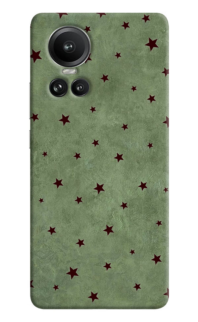 Green Stars Oppo Reno10 5G/10 Pro 5G Hard Case Back Cover by Casekaro