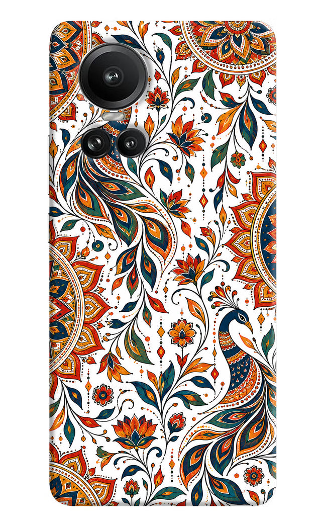 White Mayura Oppo Reno10 5G/10 Pro 5G Hard Case Back Cover by Casekaro