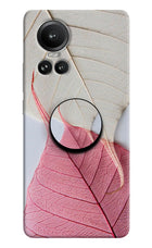 White Pink Leaf Oppo Reno10 5G/10 Pro 5G Pop Case by Casekaro