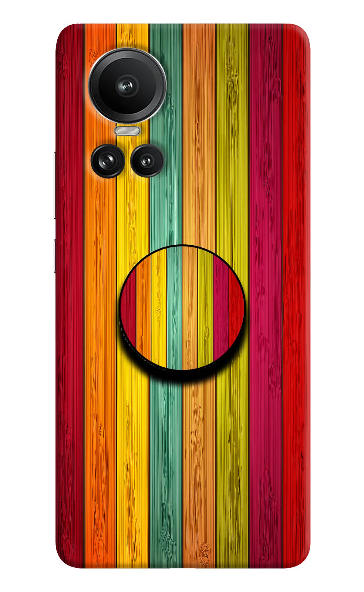 Multicolor Wooden Oppo Reno10 5G/10 Pro 5G Pop Case by Casekaro