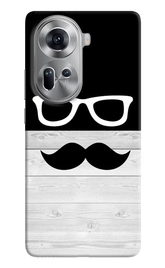Mustache Oppo Reno11 Hard Case Back Cover by Casekaro