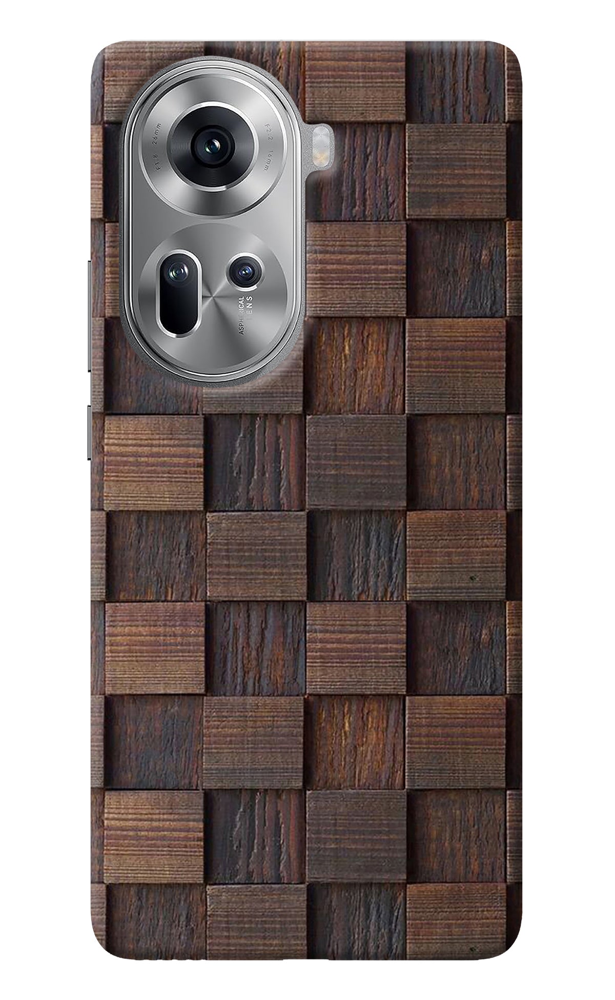 Wooden Cube Design Oppo Reno11 Back Cover