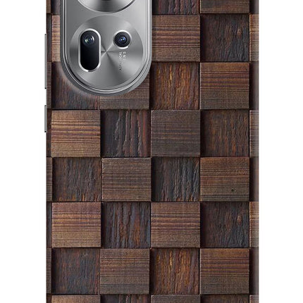 Wooden Cube Design Oppo Reno11 Hard Case Back Cover by Casekaro