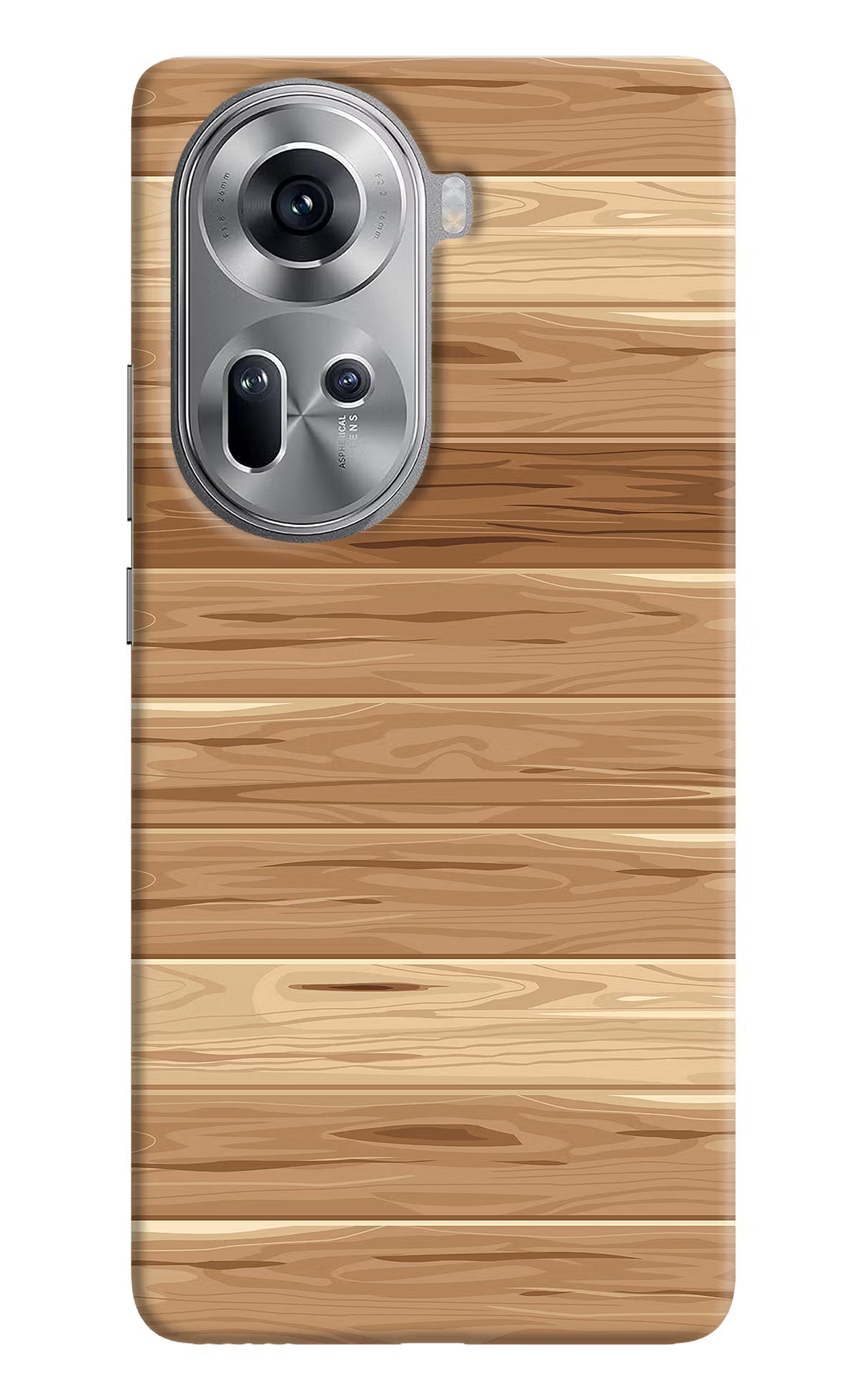 Wooden Vector Oppo Reno11 Hard Case Back Cover by Casekaro