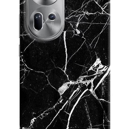 Black Marble Pattern Oppo Reno11 Hard Case Back Cover by Casekaro