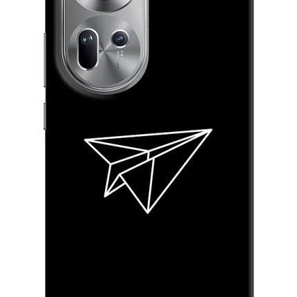 Paper Plane White Oppo Reno11 Hard Case Back Cover by Casekaro