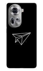 Paper Plane White Oppo Reno11 Hard Case Back Cover by Casekaro