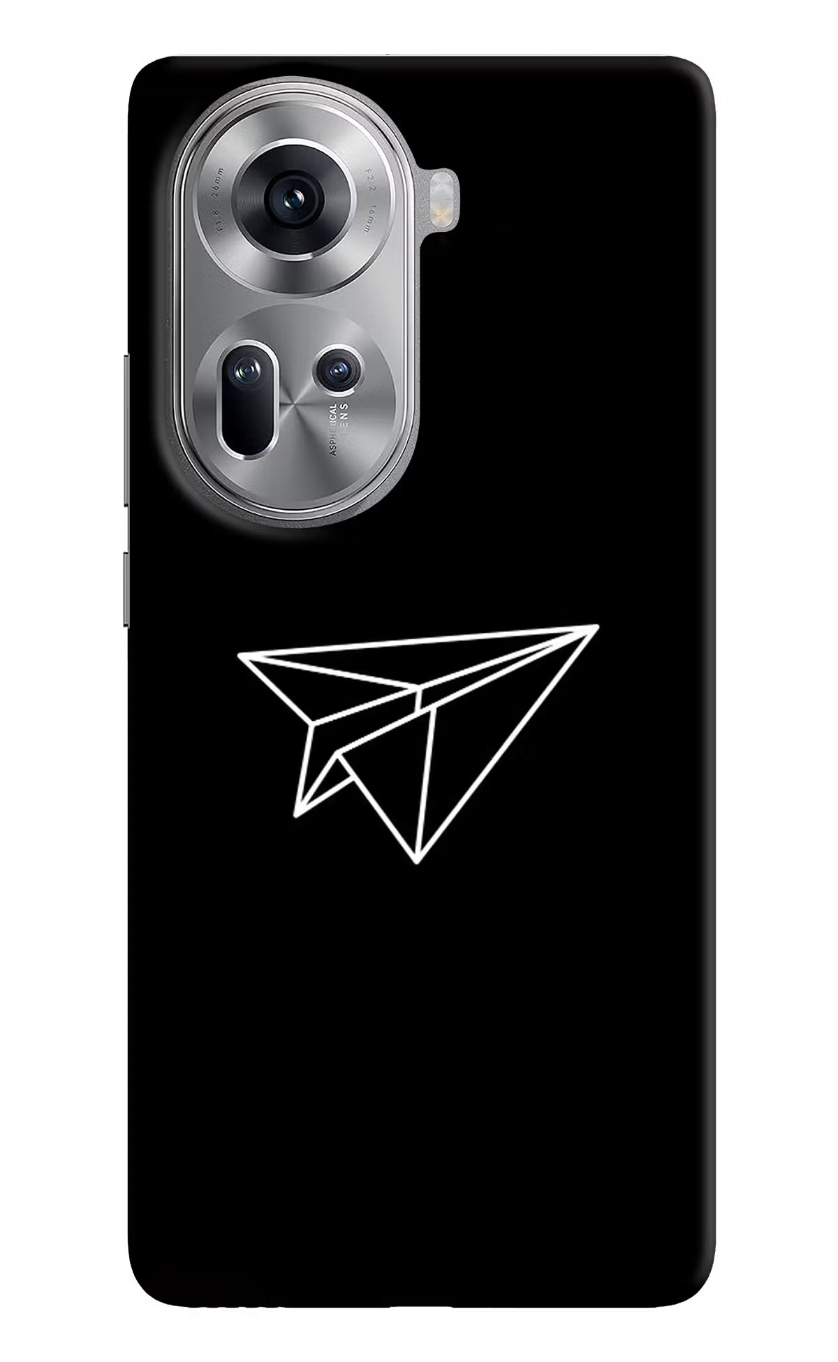 Paper Plane White Oppo Reno11 Hard Case Back Cover by Casekaro