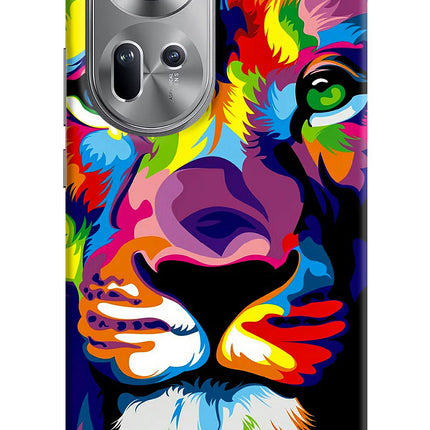 Lion Oppo Reno11 Hard Case Back Cover by Casekaro