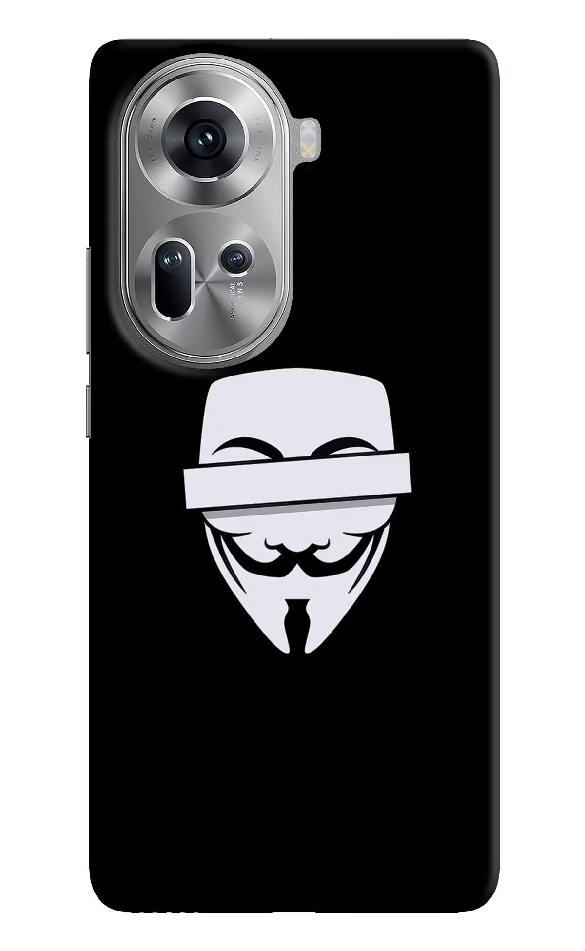 Anonymous Face Oppo Reno11 Hard Case Back Cover by Casekaro