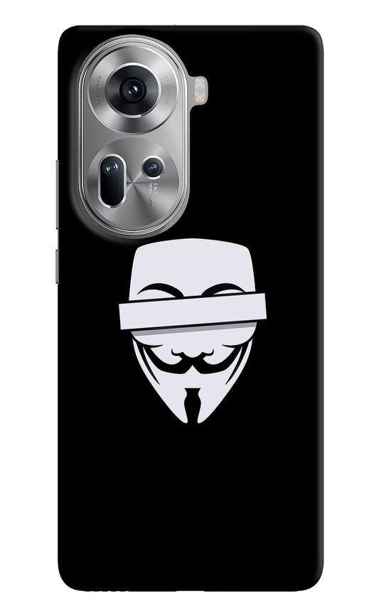 Anonymous Face Oppo Reno11 Hard Case Back Cover by Casekaro