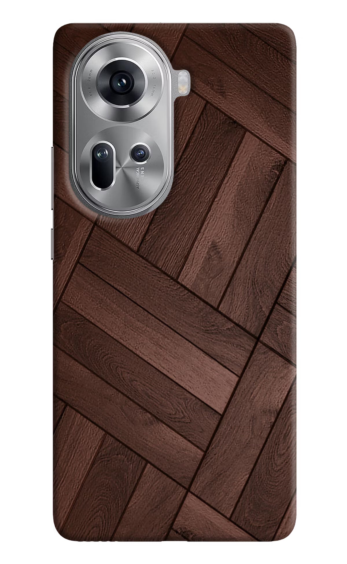 Wooden Texture Design Oppo Reno11 Hard Case Back Cover by Casekaro