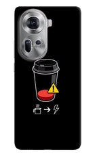 Coffee Oppo Reno11 Hard Case Back Cover by Casekaro