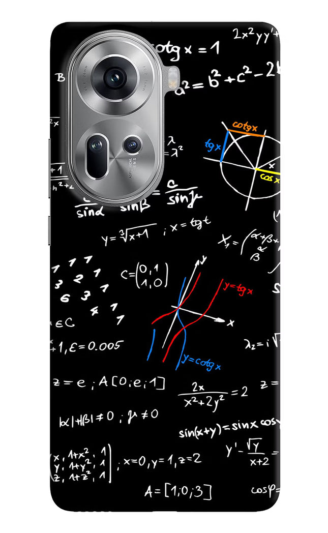 Mathematics Formula Oppo Reno11 Hard Case Back Cover by Casekaro