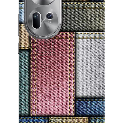 Multicolor Jeans Oppo Reno11 Hard Case Back Cover by Casekaro