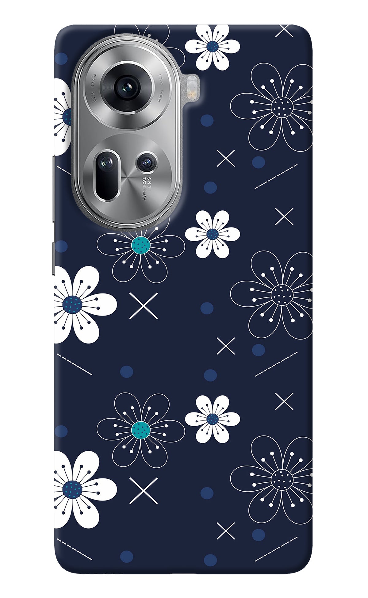 Flowers Oppo Reno11 Back Cover