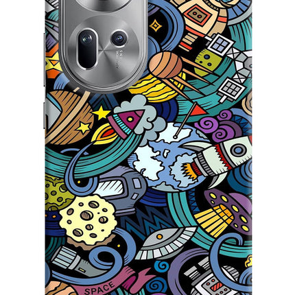 Space Abstract Oppo Reno11 Hard Case Back Cover by Casekaro