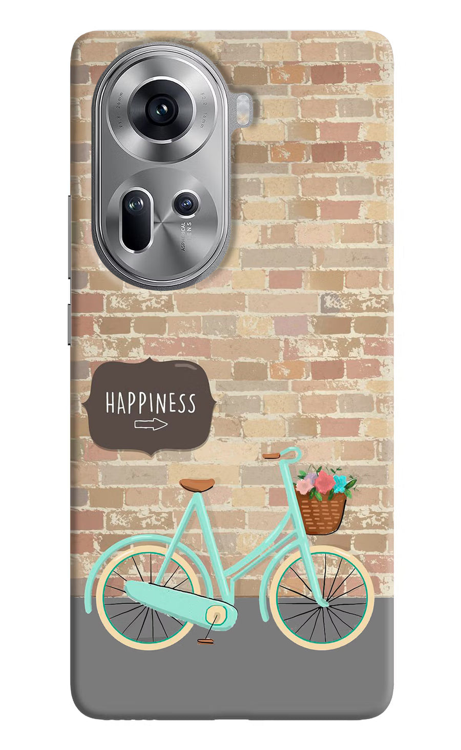 Happiness Artwork Oppo Reno11 Back Cover, Hard case