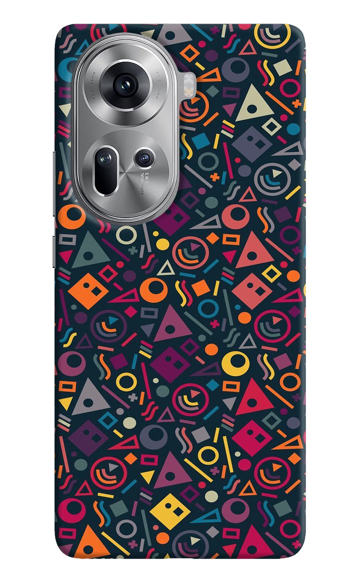 Geometric Abstract Oppo Reno11 Hard Case Back Cover by Casekaro