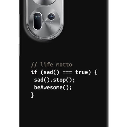 Life Motto Code Oppo Reno11 Hard Case Back Cover by Casekaro