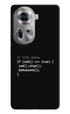 Life Motto Code Oppo Reno11 Hard Case Back Cover by Casekaro